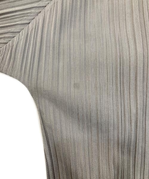 PLEATS PLEASE（プリーツプリーズ）PLEATS PLEASE (プリーツプリーズ) プリーツジャケットパターンカーディガン ベージュ サイズ:3の古着・服飾アイテム