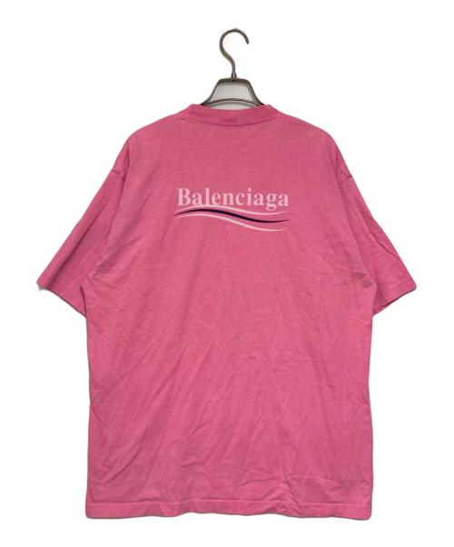 BALENCIAGA（バレンシアガ）BALENCIAGA (バレンシアガ) キャンペーンロゴTシャツ ピンク サイズ:Ｓの古着・服飾アイテム