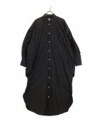 ENFOLDエンフォルド）の古着「LONG-SHIRT-DRESS」｜ブラック