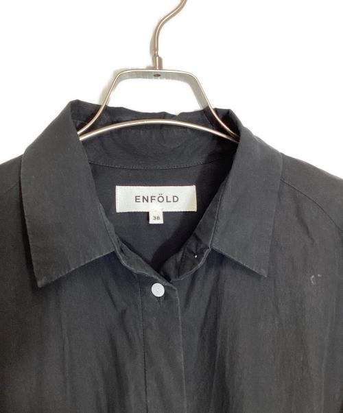 ENFOLD（エンフォルド）ENFOLD (エンフォルド) LONG-SHIRT-DRESS ブラック サイズ:38の古着・服飾アイテム