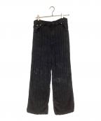 BALENCIAGAバレンシアガ）の古着「SILK RIBBED BAGGY PANTS」｜ブラック