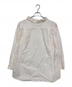 BALENCIAGAバレンシアガ）の古着「ロゴプリントポプリンプルオーバー」｜ホワイト×ピンク