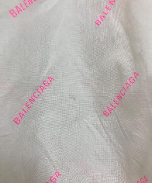 BALENCIAGA（バレンシアガ）BALENCIAGA (バレンシアガ) ロゴプリントポプリンプルオーバー ホワイト×ピンク サイズ:36の古着・服飾アイテム