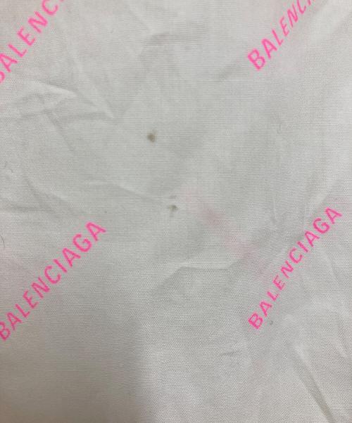 BALENCIAGA（バレンシアガ）BALENCIAGA (バレンシアガ) ロゴプリントポプリンプルオーバー ホワイト×ピンク サイズ:36の古着・服飾アイテム