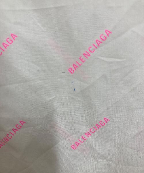 BALENCIAGA（バレンシアガ）BALENCIAGA (バレンシアガ) ロゴプリントポプリンプルオーバー ホワイト×ピンク サイズ:36の古着・服飾アイテム