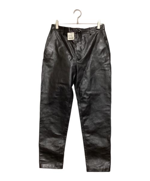 GUCCI（グッチ）GUCCI (グッチ) カウレザーテーパードトラウザー ブラック サイズ:42の古着・服飾アイテム