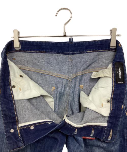 DSQUARED2（ディースクエアード）DSQUARED2 (ディースクエアード) ダメージ加工デニムパンツ インディゴ サイズ:52の古着・服飾アイテム