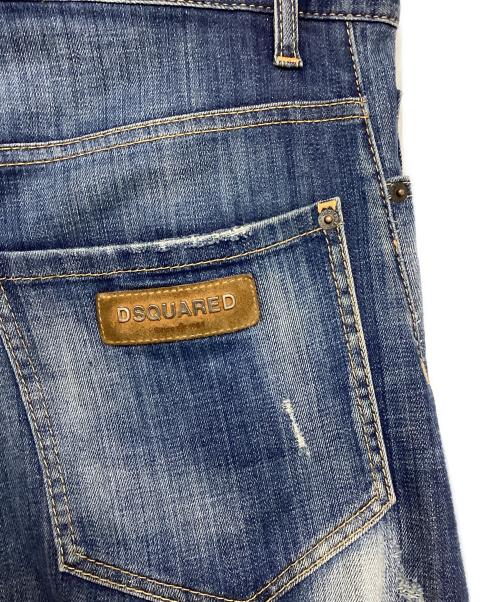 DSQUARED2（ディースクエアード）DSQUARED2 (ディースクエアード) ダメージ加工デニムパンツ インディゴ サイズ:52の古着・服飾アイテム