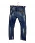 DSQUARED2 (ディースクエアード) ダメージ加工デニムパンツ インディゴ サイズ:52：5000円