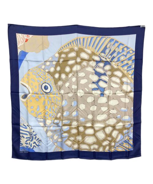 HERMES（エルメス）HERMES (エルメス) スカーフ ネイビー サイズ:-の古着・服飾アイテム