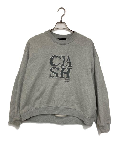 MAISON SPECIAL（メゾンスペシャル）MAISON SPECIAL (メゾンスペシャル) クラッシュドロゴスタッドスウェットシャツ グレー サイズ:freeの古着・服飾アイテム