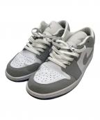NIKEナイキ）の古着「Women's Air Jordan 1 Low ローカットスニーカー」｜グレー×ホワイト