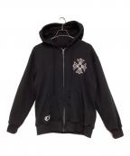 CHROME HEARTSクロムハーツ）の古着「CH PLUS ZIP FOODIE」｜ブラック