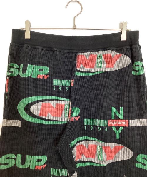 SUPREME（シュプリーム）SUPREME (シュプリーム) NY Waffle Thermal Pant ブラック×マルチカラー サイズ:Sの古着・服飾アイテム