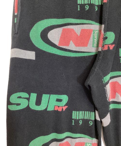 SUPREME（シュプリーム）SUPREME (シュプリーム) NY Waffle Thermal Pant ブラック×マルチカラー サイズ:Sの古着・服飾アイテム
