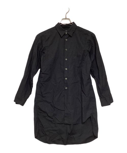 BLACK COMME des GARCONS（ブラックコムデギャルソン）BLACK COMME des GARCONS (ブラックコムデギャルソン) ロングコットンシャツ ブラック サイズ:Sの古着・服飾アイテム