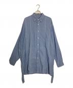 sillageシアージ）の古着「TRIPLE CHAIN STITCHED NEP CHAMBRAY SHIRT/トリプル チェーン ステッチド ネップ シャンブレー シャツ」｜ブルー