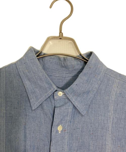 sillage（シアージ）sillage (シアージ) TRIPLE CHAIN STITCHED NEP CHAMBRAY SHIRT/トリプル チェーン ステッチド ネップ シャンブレー シャツ ブルー サイズ:freeの古着・服飾アイテム