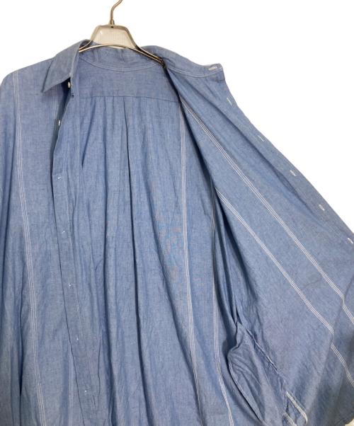 sillage（シアージ）sillage (シアージ) TRIPLE CHAIN STITCHED NEP CHAMBRAY SHIRT/トリプル チェーン ステッチド ネップ シャンブレー シャツ ブルー サイズ:freeの古着・服飾アイテム
