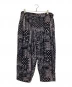 TIGHTBOOTH PRODUCTIONタイトブースプロダクション）の古着「PAISLEY BALLOON PANTS/ペイズリーバルーンパンツ」｜ブラック