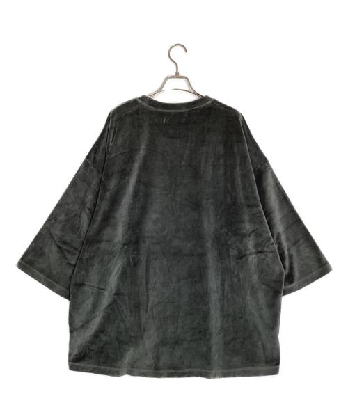 TIGHTBOOTH PRODUCTION（タイトブースプロダクション）TIGHTBOOTH PRODUCTION (タイトブースプロダクション) BITE VELOUR 3/4 SLEEVE TEE/バイト ベロア スリークォーター スリーブティー グレー サイズ:XLの古着・服飾アイテム