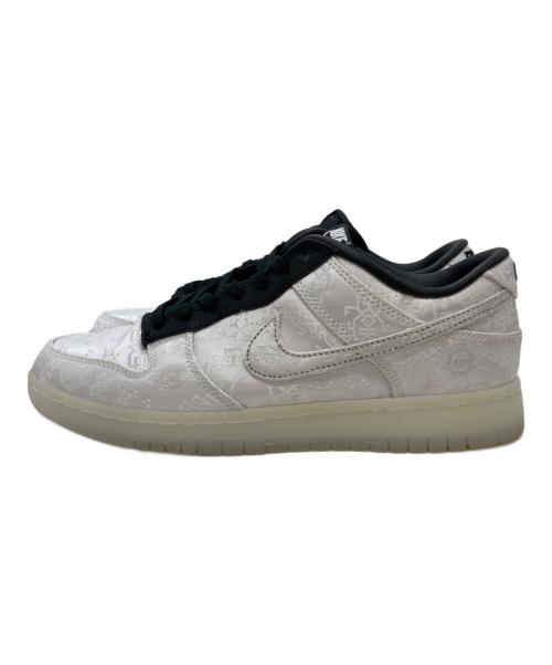 NIKE（ナイキ）NIKE (ナイキ) FRAGMENT DESIGN (フラグメントデザイン) CLOT (クロット) Dunk Low ローカットスニーカー ホワイト サイズ:26cmの古着・服飾アイテム