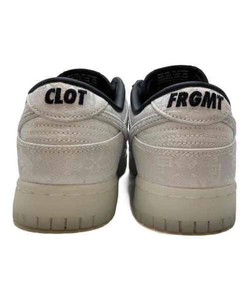 NIKE（ナイキ）NIKE (ナイキ) FRAGMENT DESIGN (フラグメントデザイン) CLOT (クロット) Dunk Low ローカットスニーカー ホワイト サイズ:26cmの古着・服飾アイテム