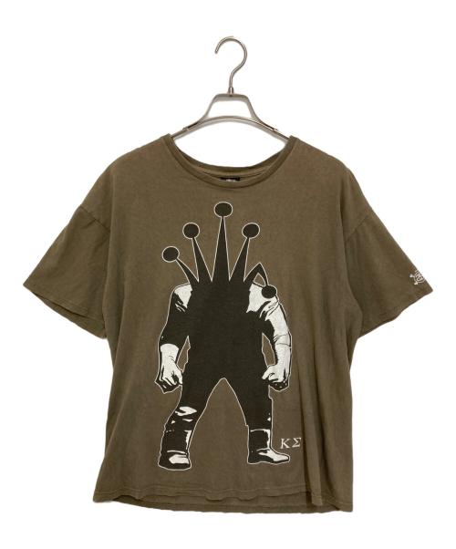 stussy（ステューシー）stussy (ステューシー) クラウンマンTシャツ カーキ サイズ:Ｌの古着・服飾アイテム