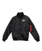 ALPHAアルファ）の古着「スタンドカラージャケット」｜ブラック