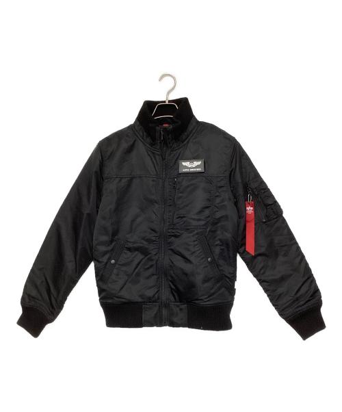 ALPHA（アルファ）ALPHA (アルファ) スタンドカラージャケット ブラック サイズ:Mの古着・服飾アイテム