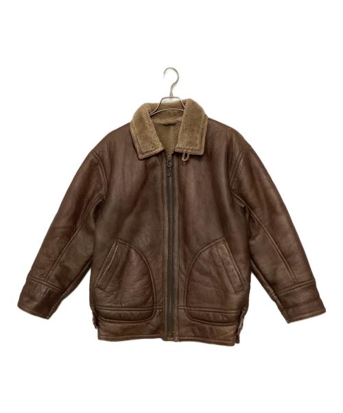 ALLMAINS（ALLMAINS）ALLMAINS (ALLMAINS) ムートンジャケット ブラウン サイズ:Mの古着・服飾アイテム