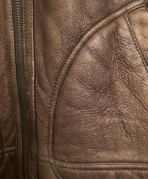 ALLMAINS（ALLMAINS）ALLMAINS (ALLMAINS) ムートンジャケット ブラウン サイズ:Mの古着・服飾アイテム