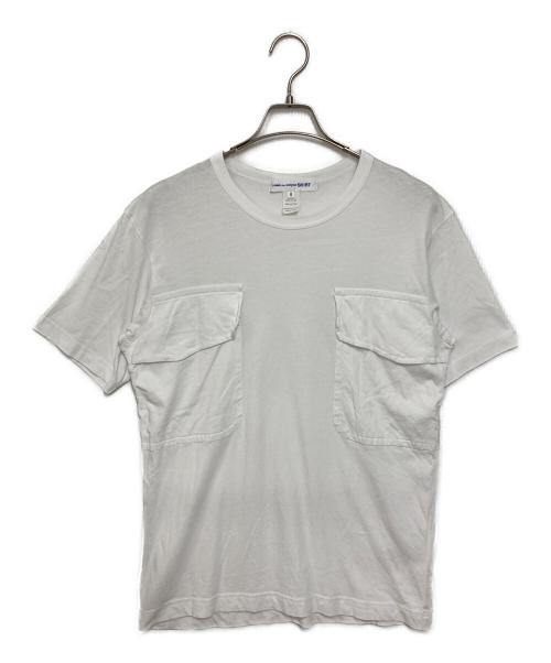 COMME des GARCONS SHIRT（コムデギャルソンシャツ）COMME des GARCONS SHIRT (コムデギャルソンシャツ) フラップポケット Tシャツ ホワイト サイズ:Ｍの古着・服飾アイテム