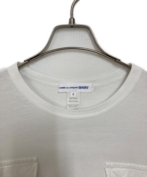 COMME des GARCONS SHIRT（コムデギャルソンシャツ）COMME des GARCONS SHIRT (コムデギャルソンシャツ) フラップポケット Tシャツ ホワイト サイズ:Ｍの古着・服飾アイテム