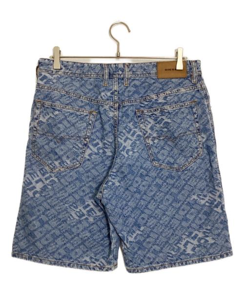 DIESEL（ディーゼル）DIESEL (ディーゼル) D-Willoh all over logo shorts スカイブルー サイズ:30の古着・服飾アイテム
