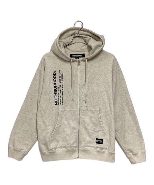 NEIGHBORHOOD（ネイバーフッド）NEIGHBORHOOD (ネイバーフッド) SOLID SWEAT ZIP HOODIE LS ホワイト サイズ:Mの古着・服飾アイテム