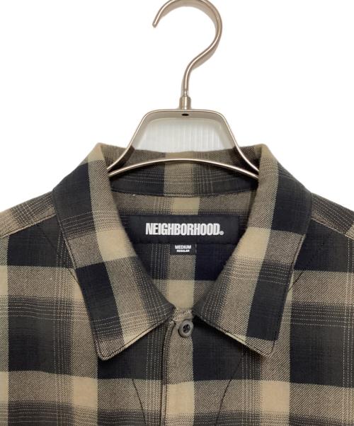 NEIGHBORHOOD（ネイバーフッド）NEIGHBORHOOD (ネイバーフッド) HALF HOMBRE CHECK SHIRT ブラウン サイズ:Mの古着・服飾アイテム
