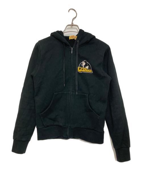 Hysteric Glamour（ヒステリックグラマー）Hysteric Glamour (ヒステリックグラマー) SMOKING GIRL ショート丈パーカー ブラック サイズ:freeの古着・服飾アイテム