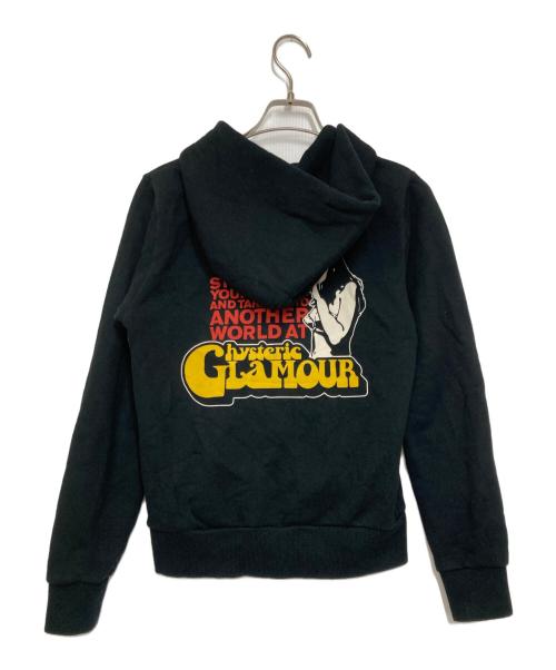 Hysteric Glamour（ヒステリックグラマー）Hysteric Glamour (ヒステリックグラマー) SMOKING GIRL ショート丈パーカー ブラック サイズ:freeの古着・服飾アイテム