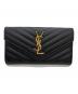 Saint Laurent Paris（サンローランパリ）の古着「マトラッセ ラージ フラップウォレット」｜ブラック