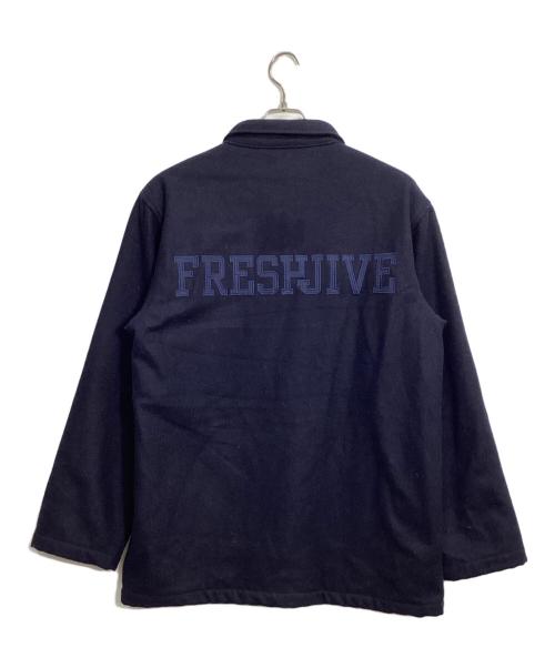 FRESHJIVE（フレッシュジャイブ）FRESHJIVE (フレッシュジャイブ) メルトンシャツジャケット ネイビー サイズ:Lの古着・服飾アイテム