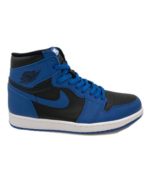 NIKE（ナイキ）NIKE (ナイキ) AIR JORDAN 1 RETRO HIGH OG ハイカットスニーカー ブルー×ブラック サイズ:28の古着・服飾アイテム