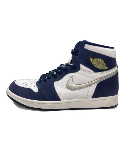 NIKE（ナイキ）NIKE (ナイキ) AIR JORDAN 1 HIGH OG CO JP 2020 ハイカットスニーカー ホワイト×ネイビー サイズ:28の古着・服飾アイテム