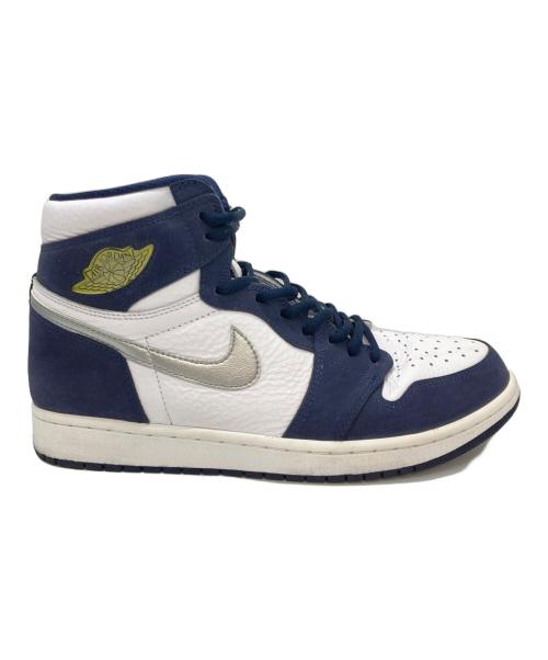 NIKE（ナイキ）NIKE (ナイキ) AIR JORDAN 1 HIGH OG CO JP 2020 ハイカットスニーカー ホワイト×ネイビー サイズ:28の古着・服飾アイテム