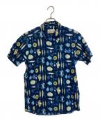 patalohaパタロハ）の古着「フィッシュ柄半袖シャツ」｜ネイビー