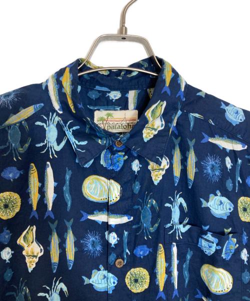 pataloha（パタロハ）pataloha (パタロハ) フィッシュ柄半袖シャツ ネイビー サイズ:Sの古着・服飾アイテム