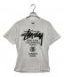 stussy（ステューシー）の古着「90’ｓ ワールドツアーメッシュカットソー」｜ホワイト