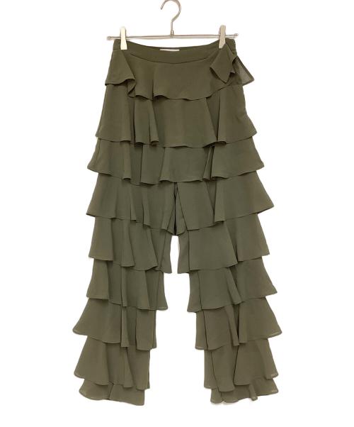 sahara（サハラ）sahara (サハラ) ティアードパンツ オリーブ サイズ:表記無しの古着・服飾アイテム