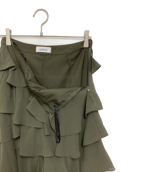 sahara（サハラ）sahara (サハラ) ティアードパンツ オリーブ サイズ:表記無しの古着・服飾アイテム