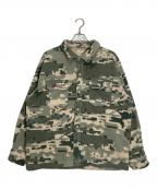 PALACEパレス）の古着「Polartec Overshirt 'Tiger Digi Camo'」｜グレー